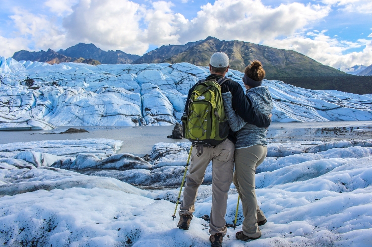 Couple At Matanuska Glacier - Ashley Heimbigner Best Place to Stay for Couples in Anchorage