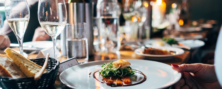 plated food at restaurant in anchorage