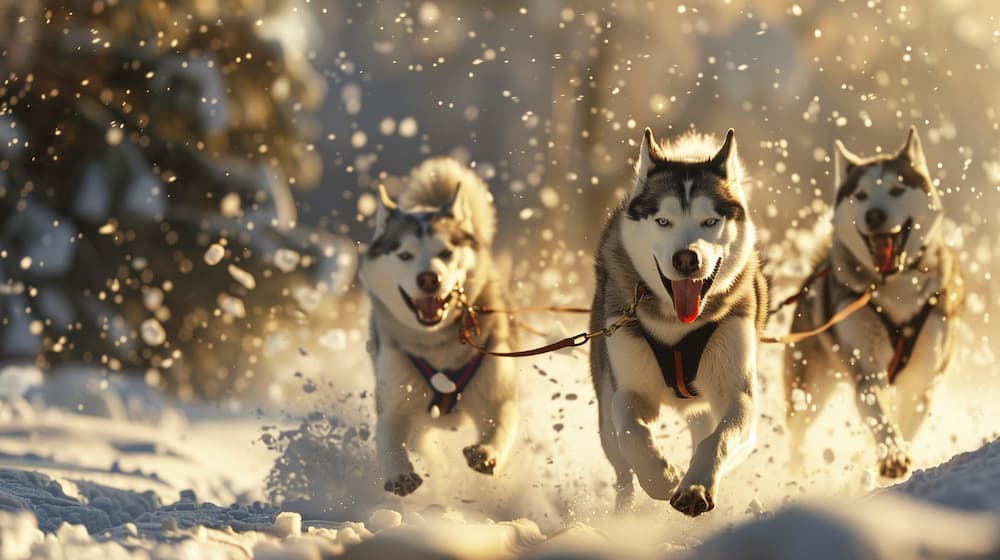 dog sledding in Alaska